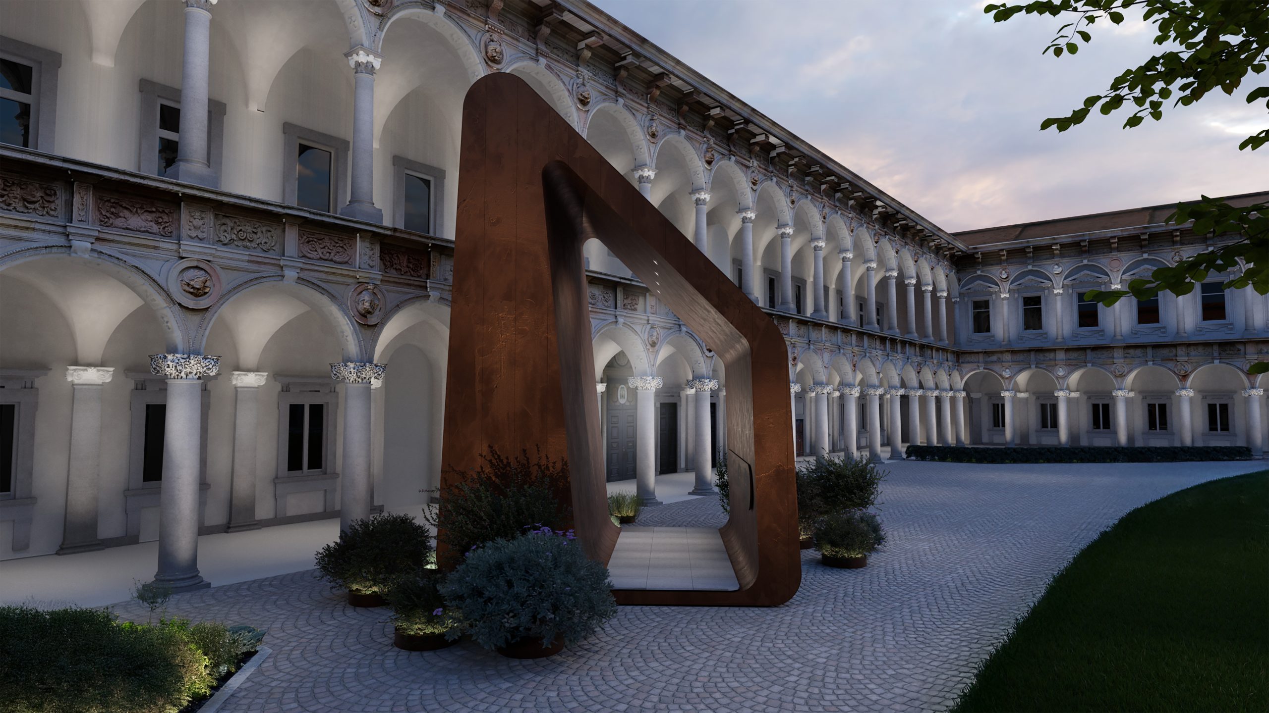 Render Installazione BE UP designed by Simone Micheli